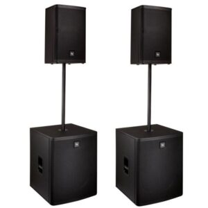 JBL PRX612M + JBL PRX618S (aktyvios+stovai+SUB) 3200W nuoma
