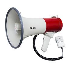 Megafono nuoma (60W; garso sklaida 1,5km)