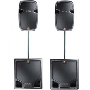JBL EON 515 + JBL EON518S (aktyvios+stovai+SUB) 1900W nuoma