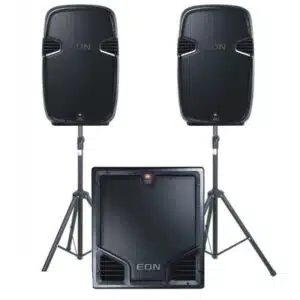 JBL EON 515 + JBL EON518S (aktyvios+stovai+SUB) 1400W nuoma